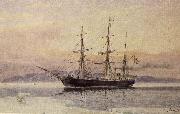 unknow artist polarfartyget vega pa en akvarell av jacob hagg oil painting reproduction